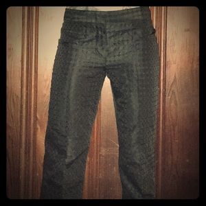 Texture woven black slacks